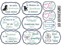 Stickserie - ITH Türschilder Hunde